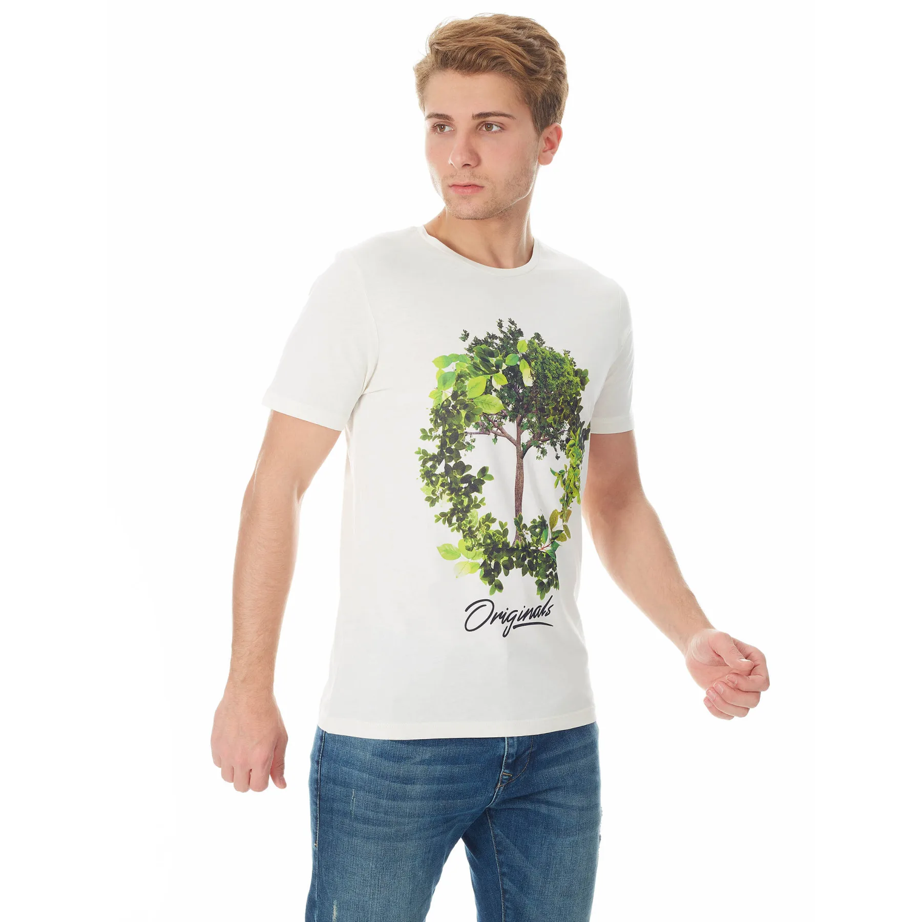 Футболка с круглым вырезом JACK & JONES ORIGINALS JORBOTANICA SS 121544977|Мужские футболки| |