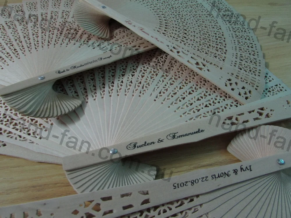 

20 customized sandalwood fans cheap wedding favours bridal baby showers gifts