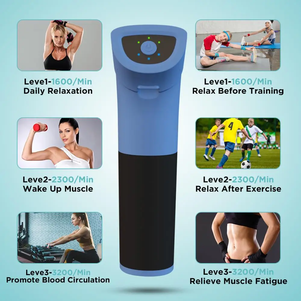 CAHOT портативный массажер для мышц тренажерный зал фитнес расслабления Fascia Gun 3