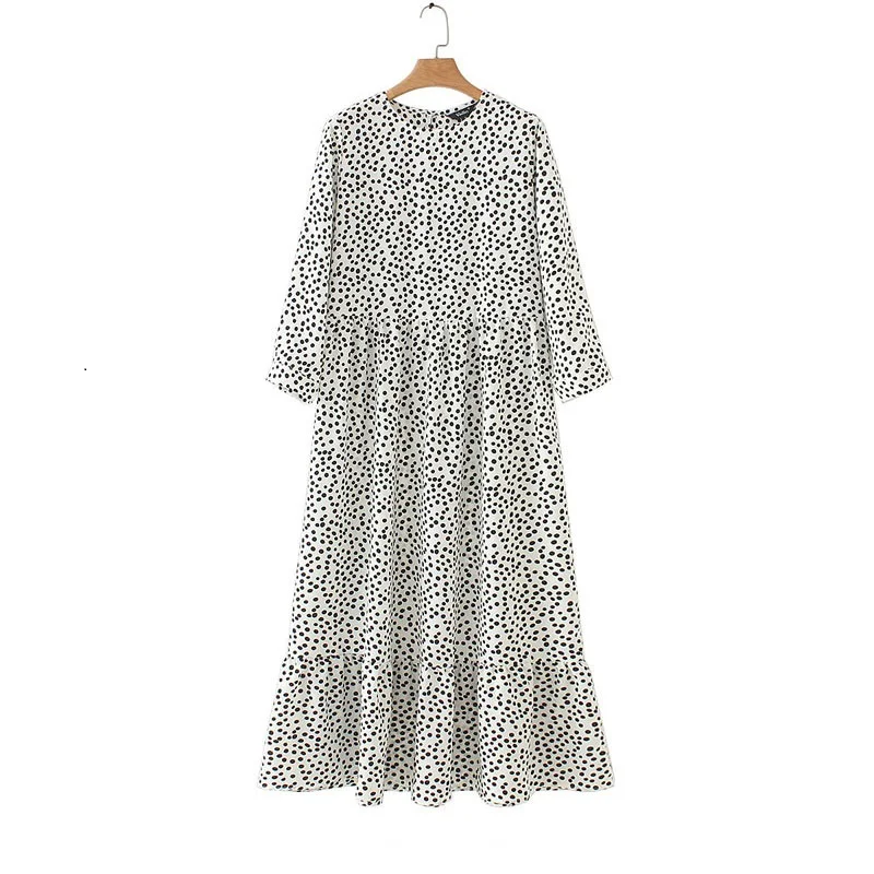 GOODSTUS осеннее женское платье с принтом Макси винтажное плиссированное рукавом