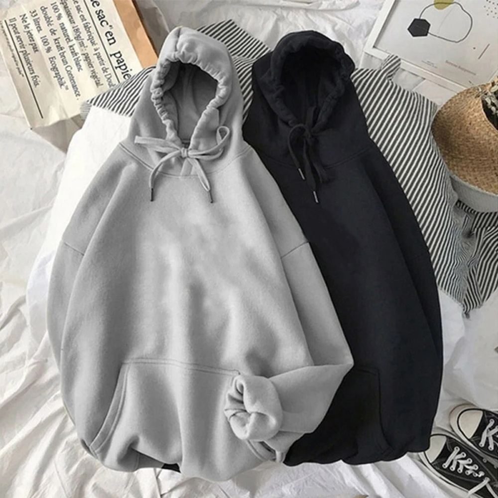 

Boy Hoodie Pullover Casual Sports Long Sleeve Sweater Loose Solid Color Hoodie