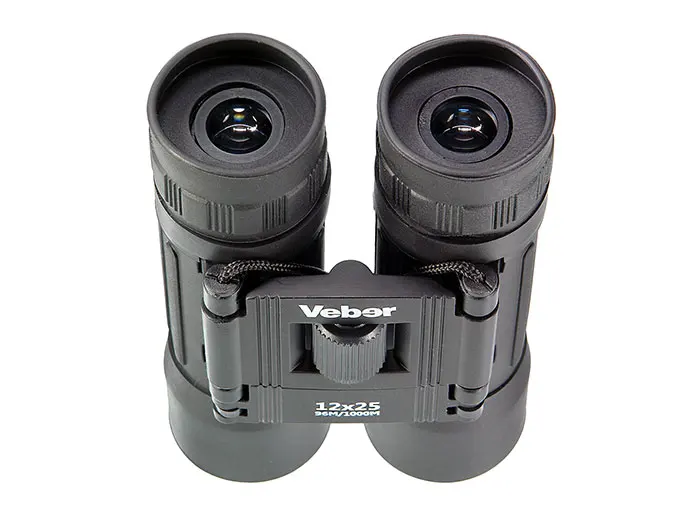 Light pocket binoculars Veber Sport BN 12x25 black free shipping Russia |