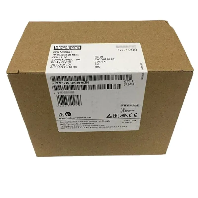 

S7-1200 1215C ЦП новый оригинальный PLC 6ES7215-1AG40-0XB0 6ES7 215-1AG40-0XB0 компактный ЦП 6ES72151AG400XB0