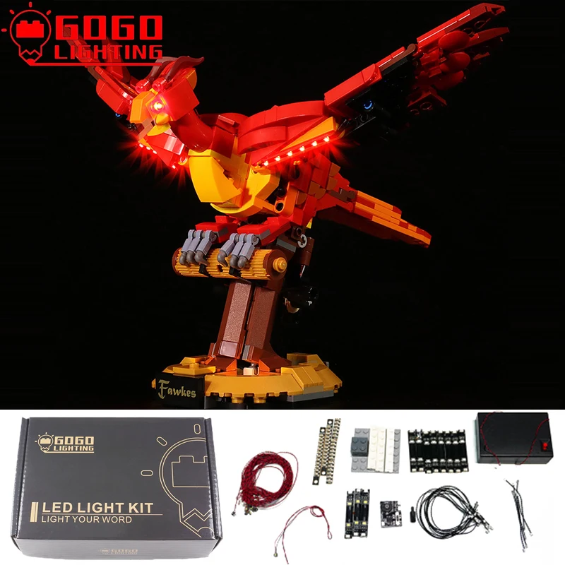 

Фирменный светодиодный светильник GOGO LIGHT, комплект для конструктора Lego 76394, фигурки аниме Феникс, набор строительных блоков «сделай сам» с л...