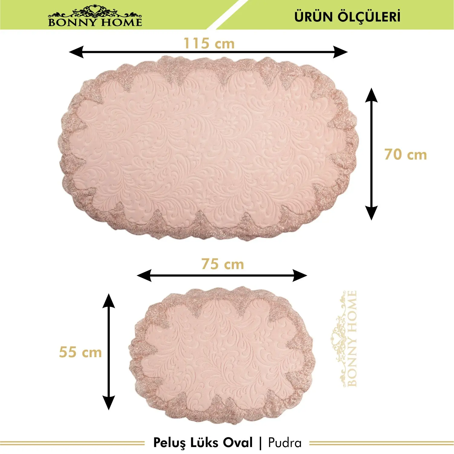 Prezzo Bonny Home Peluche Lux Ovale Rosa 2 Pezzi Tappetino Da Bagno In Pizzo Set Antiscivolo Lusso Doccia Wc Tappeto Da Bagno