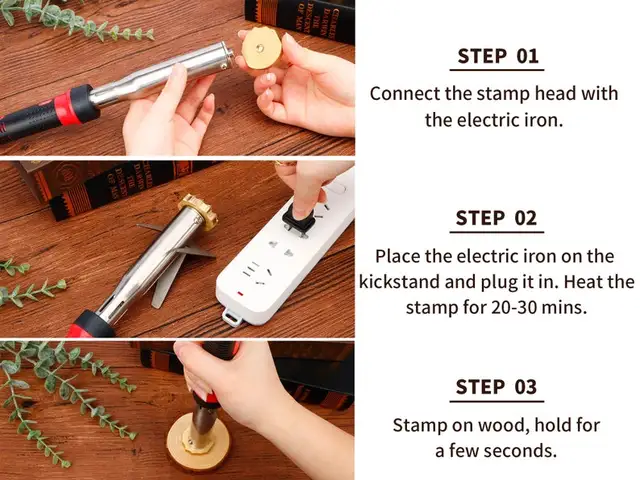 Electric Wood Burning Stamp Personalized DIY Custom Logo Branding Iron for  Leather Self Making Machine Emboss