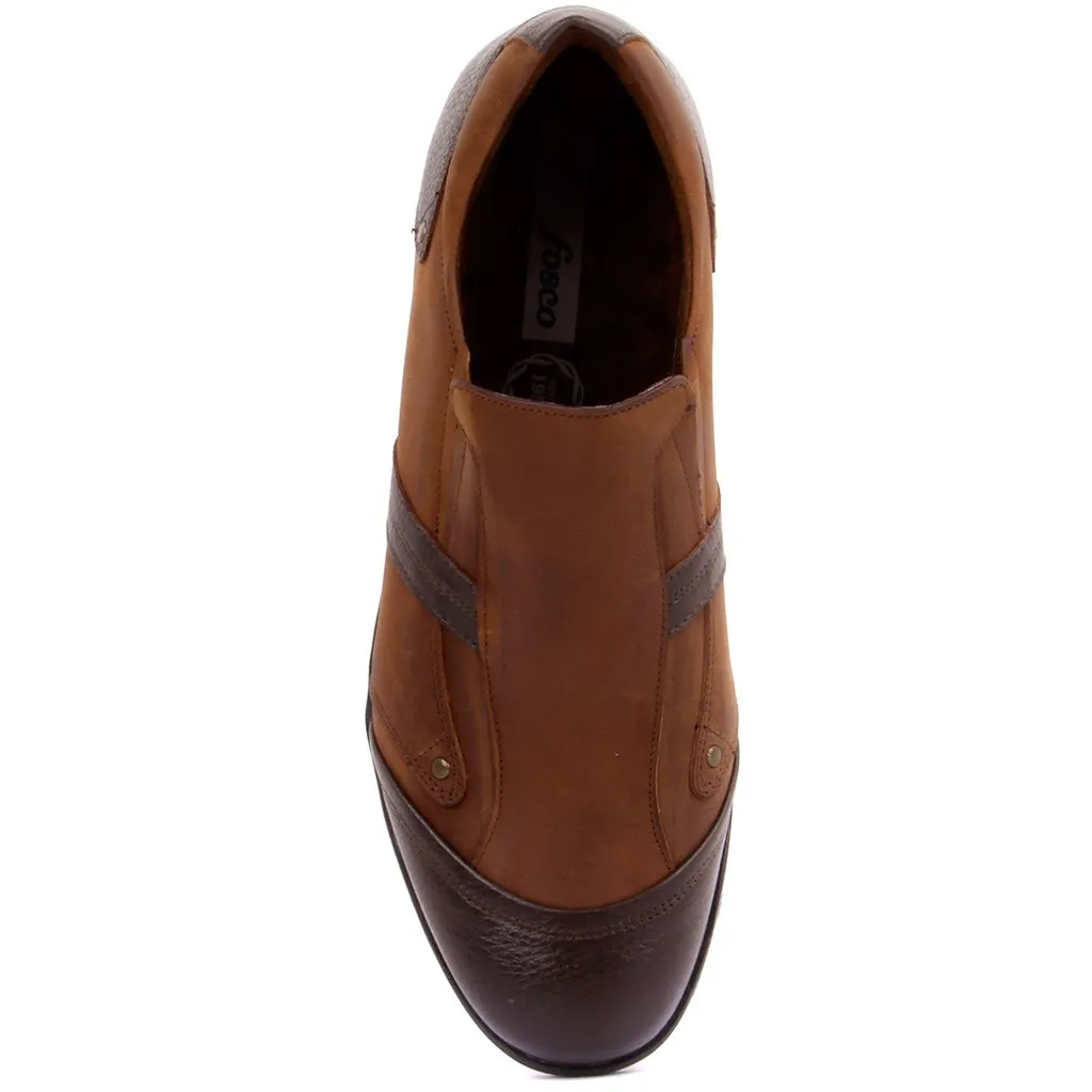 Fosco-коричневая кожаная мужская повседневная обувь | Обувь