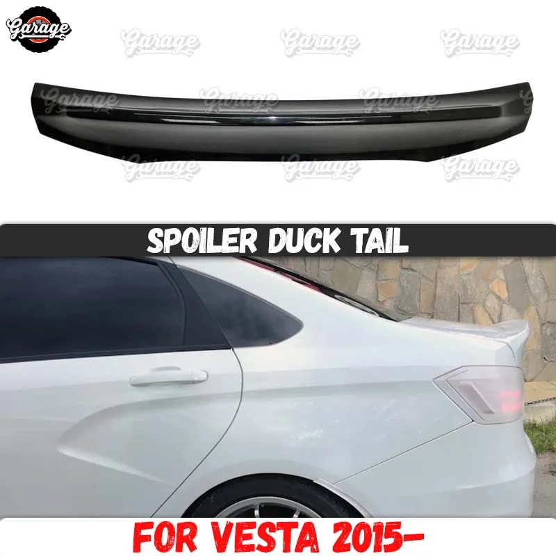 Спойлер с утиным хвостом для Lada Vesta 2015 на крышке багажника аксессуары отделки из