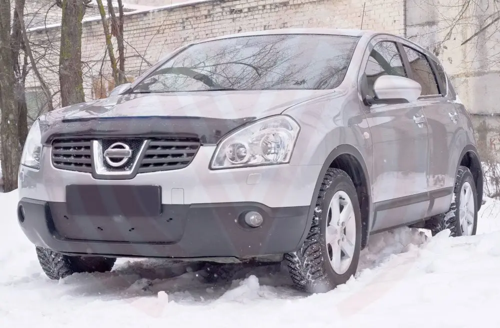 Зимняя заглушка решетки переднего бампера для Nissan Qashqai 2006 ~ 2010 автомобильные