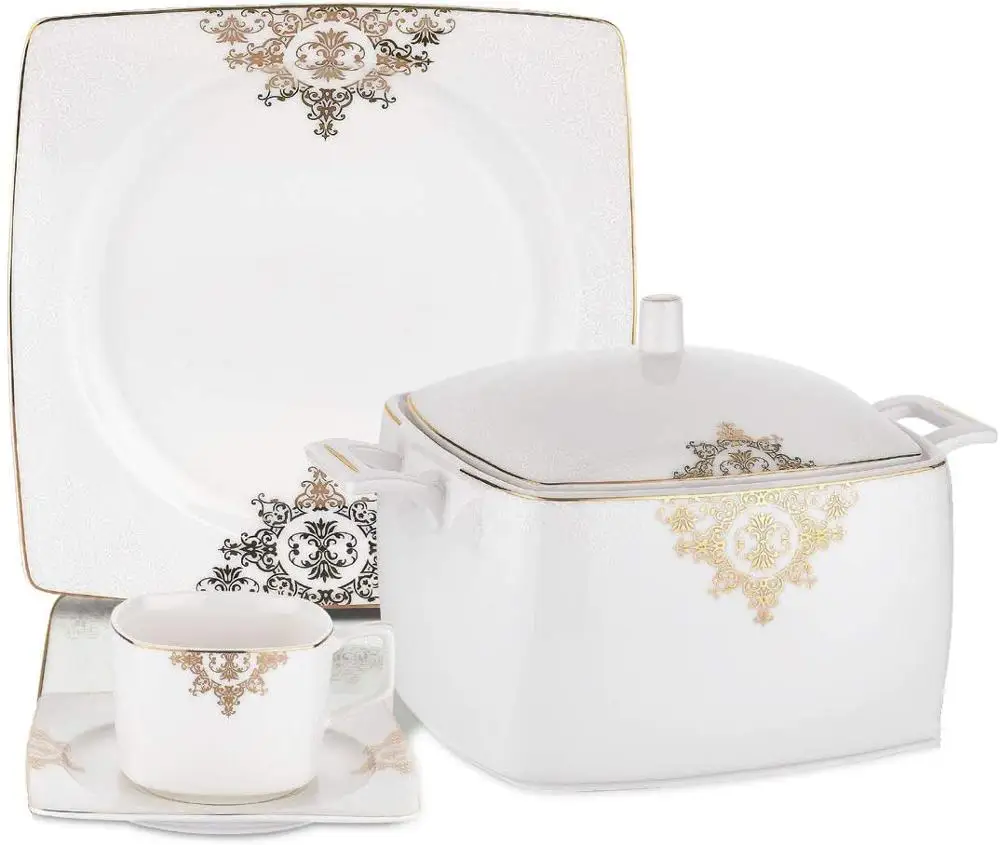 

Schafer 85 Pieces Square Bone Dinner Set SHF 4026