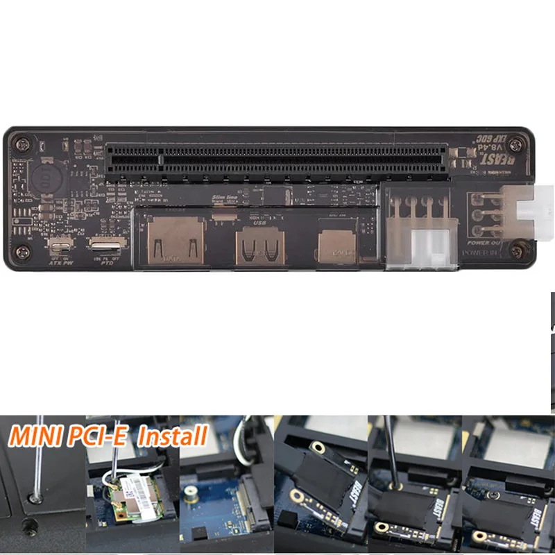Мини PCI E MPCIE EXP GDC внешняя док станция для видеокарты ноутбука 8PIN 6PIN интерфейс