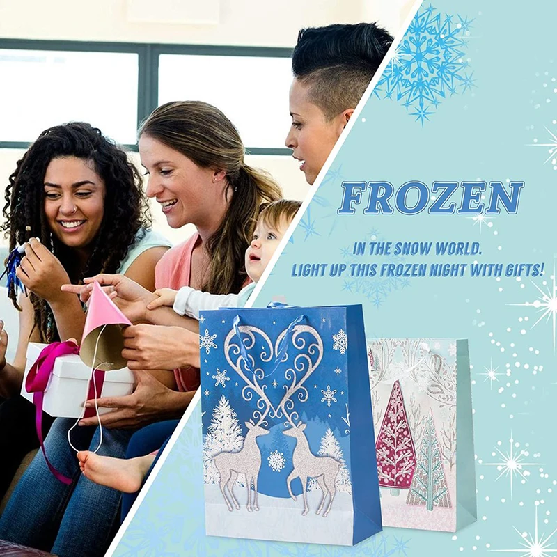 

Christmas Paper Gift Bags Bulk Assortment 1 Dozen Holiday Themes Print Gift Bags 3 Sizes 4 Patterns Character