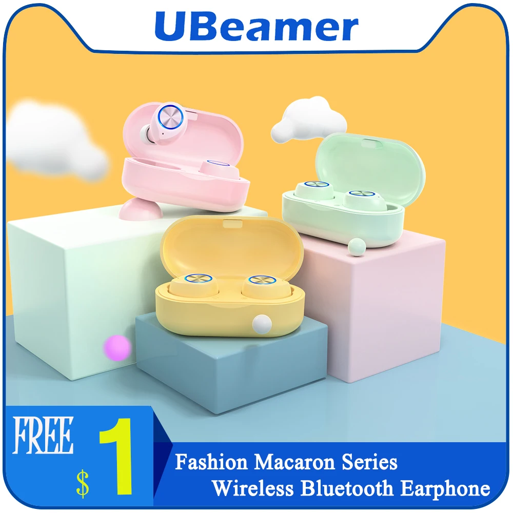 Ubeamer True Wireles наушники Hands Free Игровые вкладыши Наушники TWS с Водонепроницаемый Bluetooth