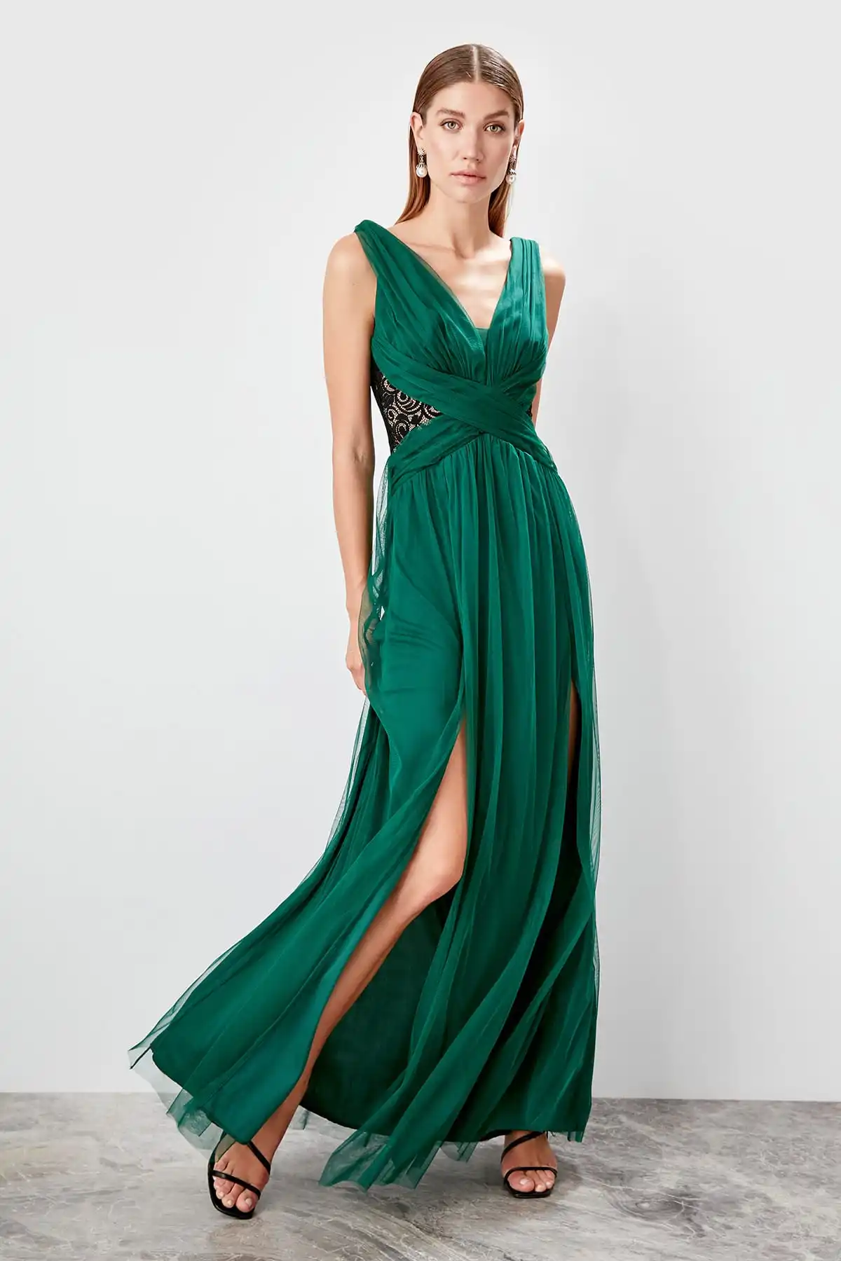 Trendyol кружевное вечернее платье TPRSS19VF0022 | Свадьбы и торжества