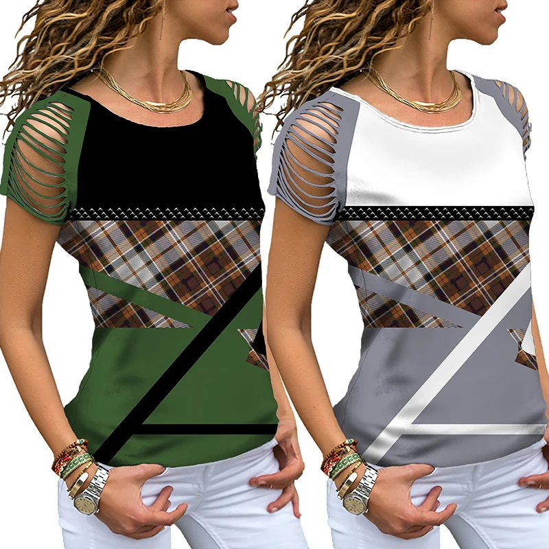 2022 модная женская футболка Винтажная летняя с коротким рукавом Повседневная