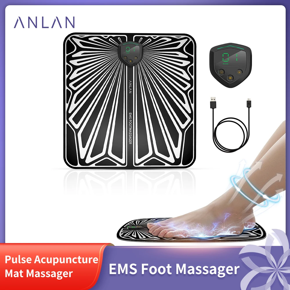 

ANLAN EMS Foot Massager Health Care Mat Massageador Pulse Acupuncture Relaxation Terapia Fisica Stress Relief