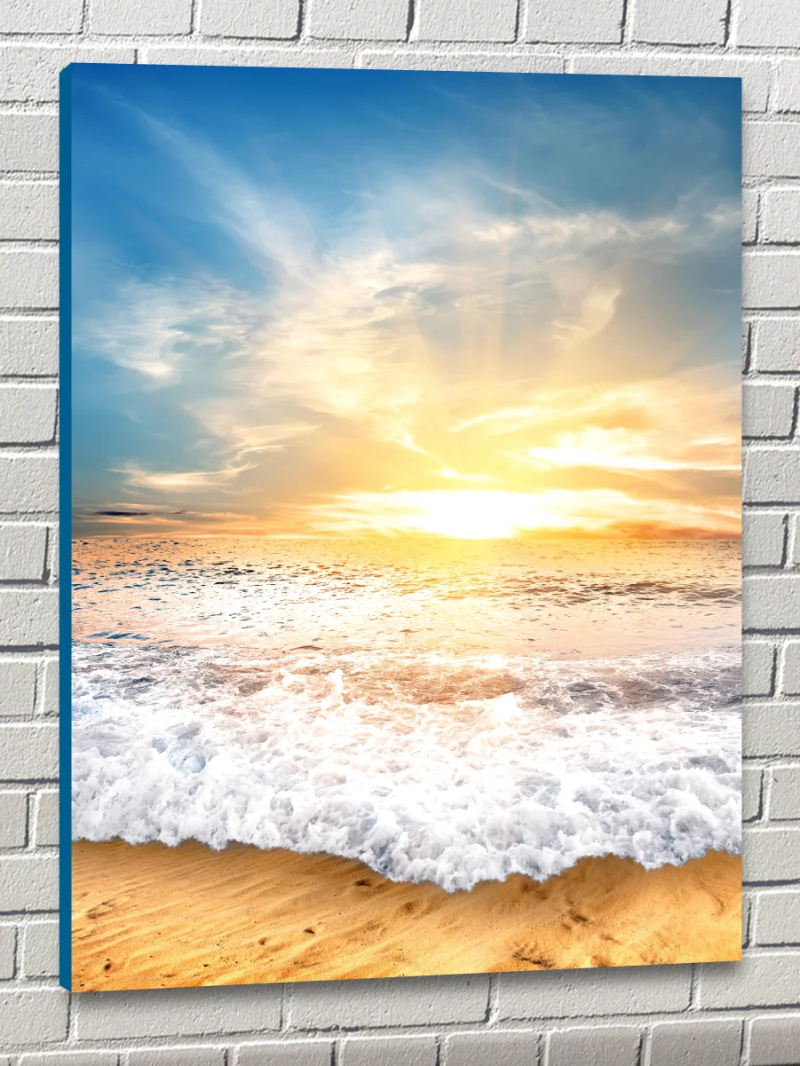 Painting on canvas &quotbeach&quot 40x50/picture the stretcher | Flags