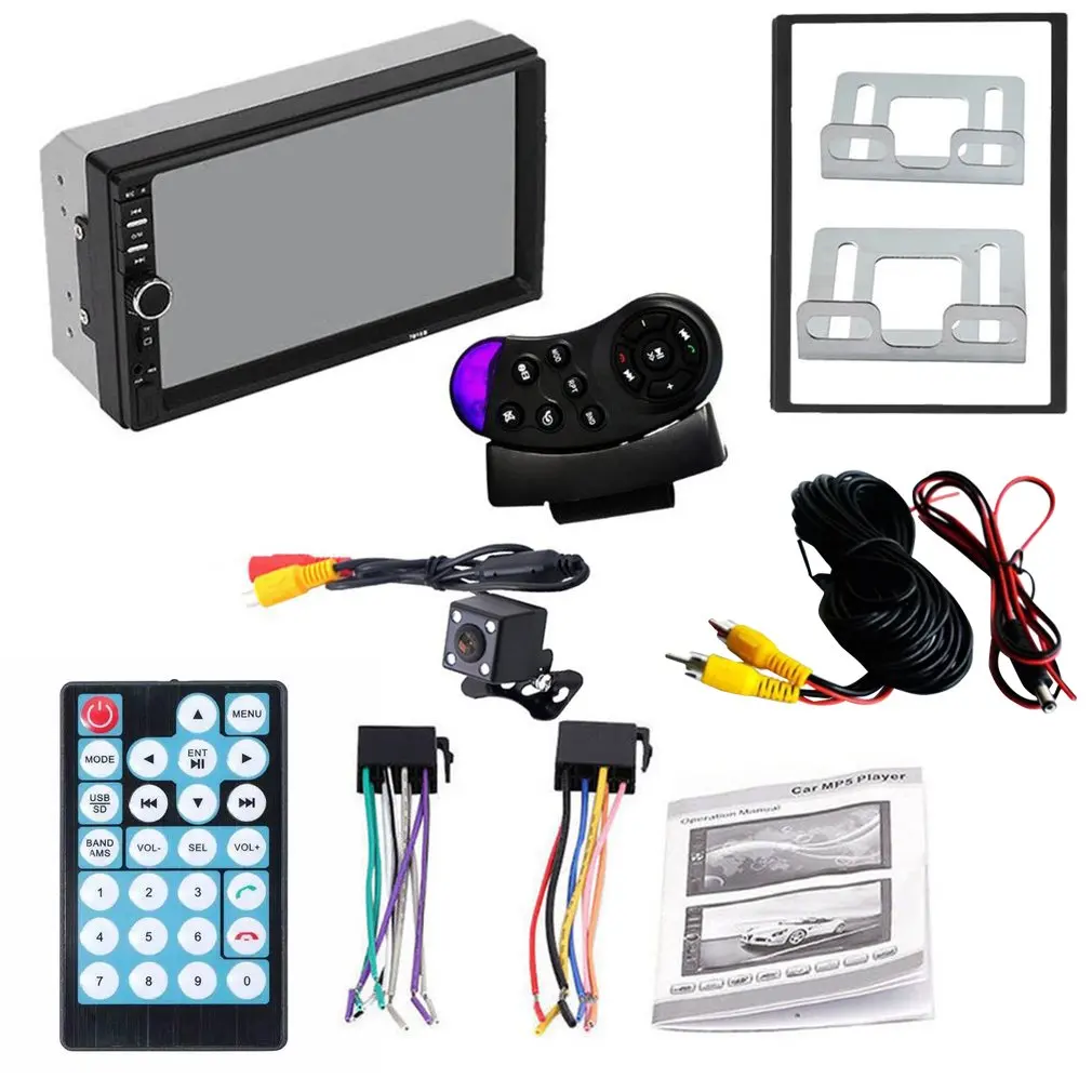 2 Din MP5 плеер 7 дюймов LCD сенсорный экран авто FM Радио Видео Музыкальный Аудио с USB