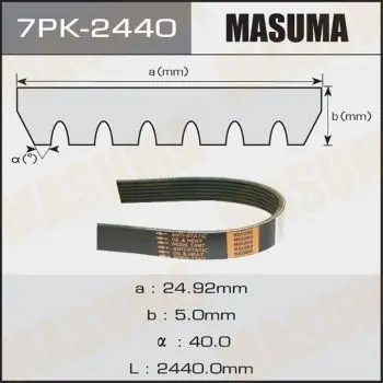Ремень ручейковый 'MASUMA' MASUMA 7PK2440 | Автомобили и мотоциклы
