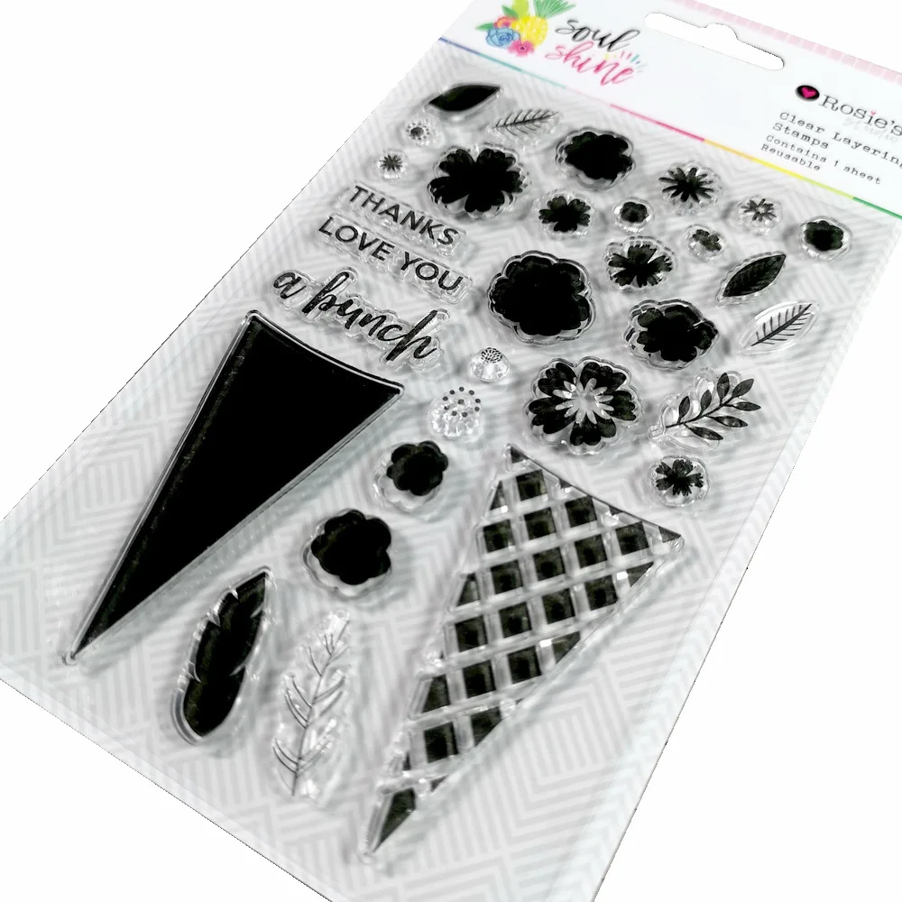 Прозрачные штампы CRZCrafter прозрачные силиконовые Многослойные многоразовые