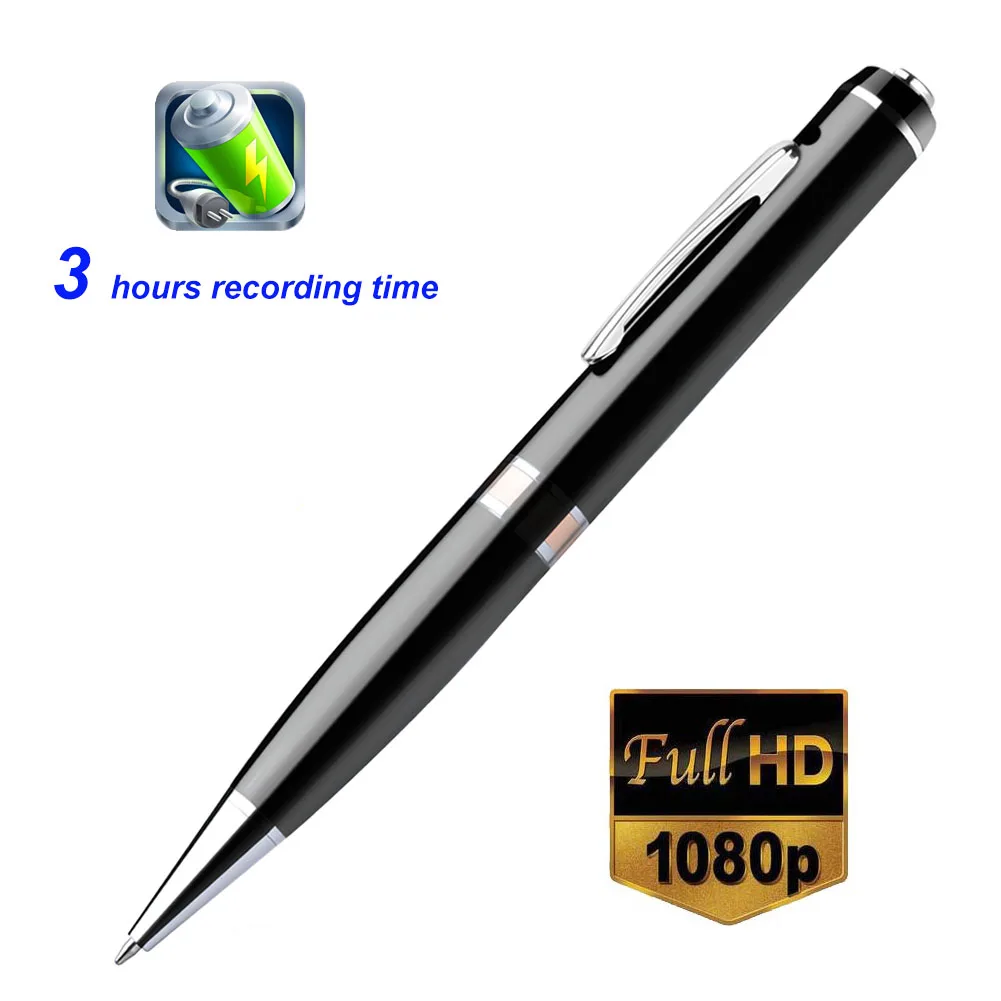 

Pen Camera 1080P HD Mini Pocket Camcorder Portable Video Recorder Nanny Camera With 16GB Memory and 3 Hours Video