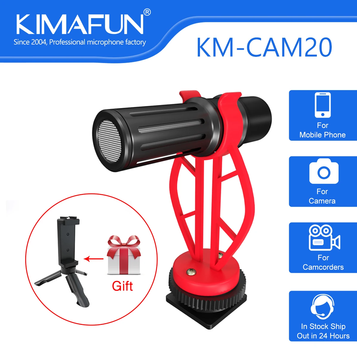 

KIMAFUN Mini Microphone External Video Mic for DSLR Cameras Camcorders iPhone Andorid Tablet Canon/Nikon/Sony Vlogging Interview