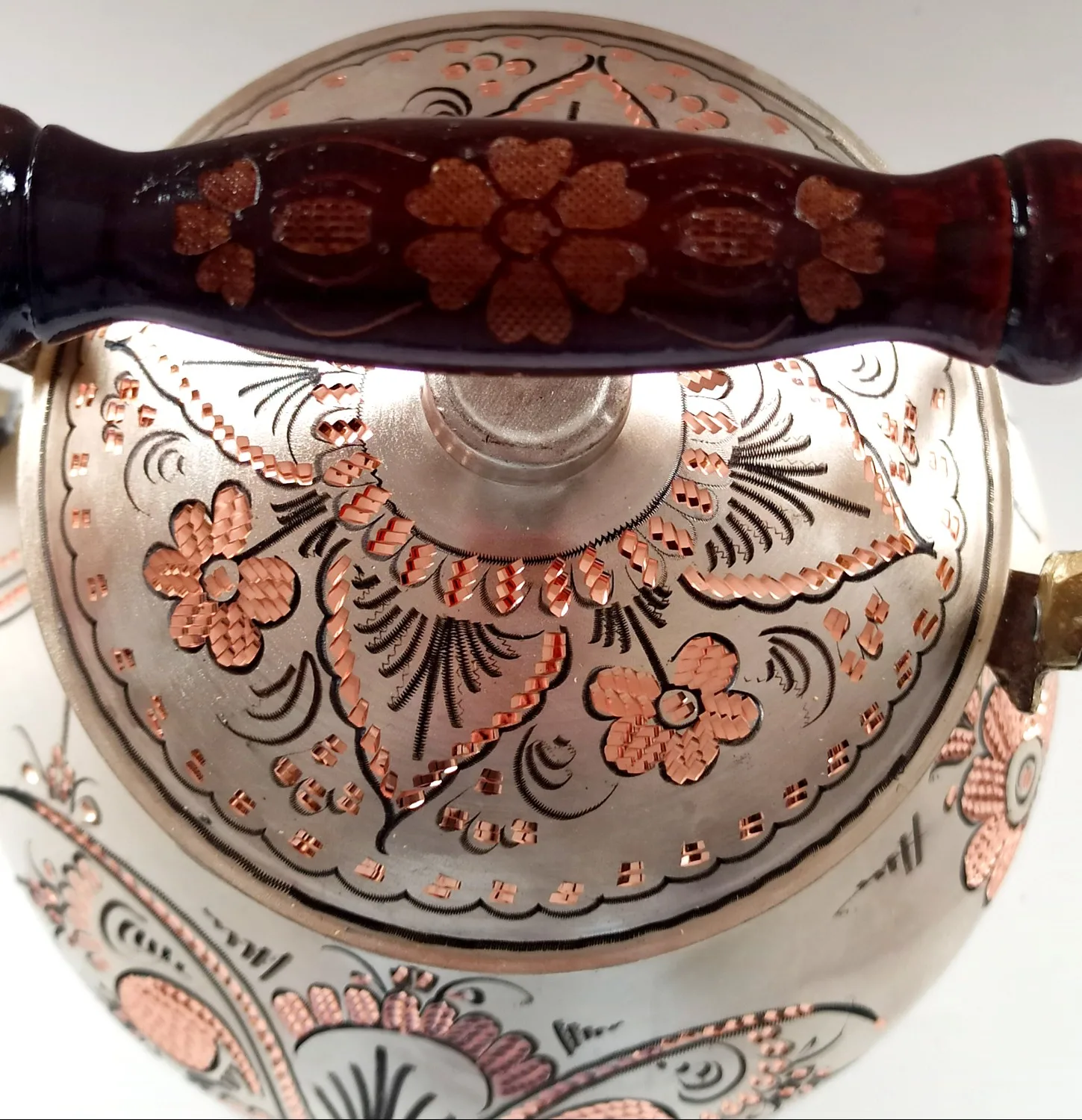 Гравировка деревянная ручка ручной работы Ностальгический медный чайник | Дом и