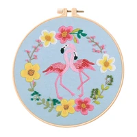 swan embroidery starter kit for beginners modern embroidery kits contains all embroidery tools english description