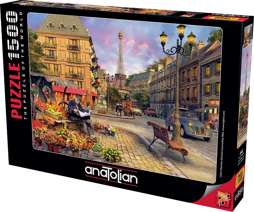 

Paris Streets Dominic Davison 1500 Piece Jigsaw Puzzle Paper Jigsaw Puzzle Educational Mind Game Holiday Decoration Table Gift 85x60 cm