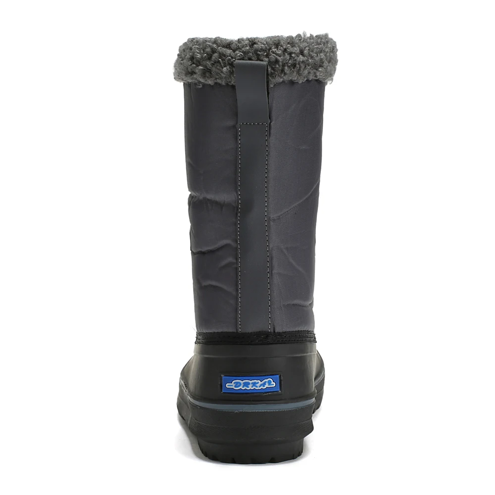 Толстые теплые меховые мягкие теплые ботинки; зимние черные ботинки до середины икры для малышей; водонепроницаемые ботинки для маленьких девочек и мальчиков