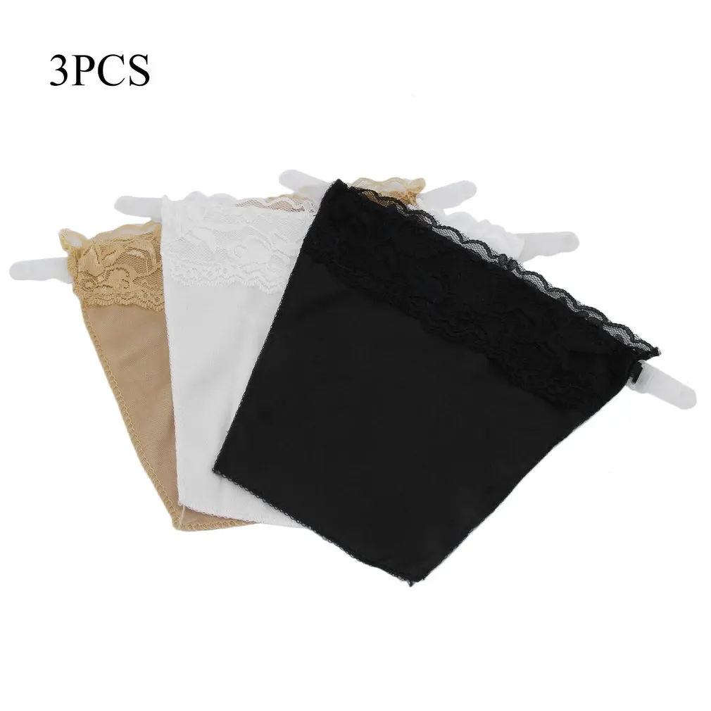 

3Pcs Women Quick Easy lace bra insert Mock Camisole Bra Insert Wrapped Chest Overlay Modesty Panel Accessories