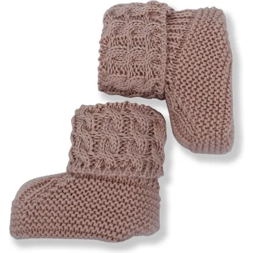 

Newborn Infant Toddler Baby Knitted Boots Baby Shoe Bootee Warm Soft Shoes 0-6M 3 Colors