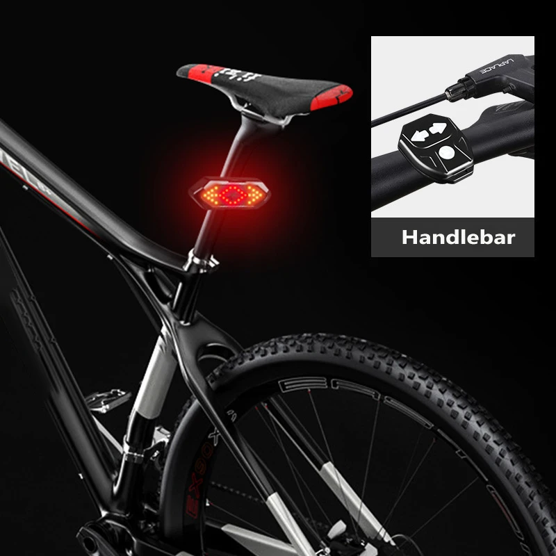 

800 Lums Bike Turn Signals Remote Control Bicycle Direction Indicator MTB Rear Light USB Rechargeable CyclingTaillight with Horn