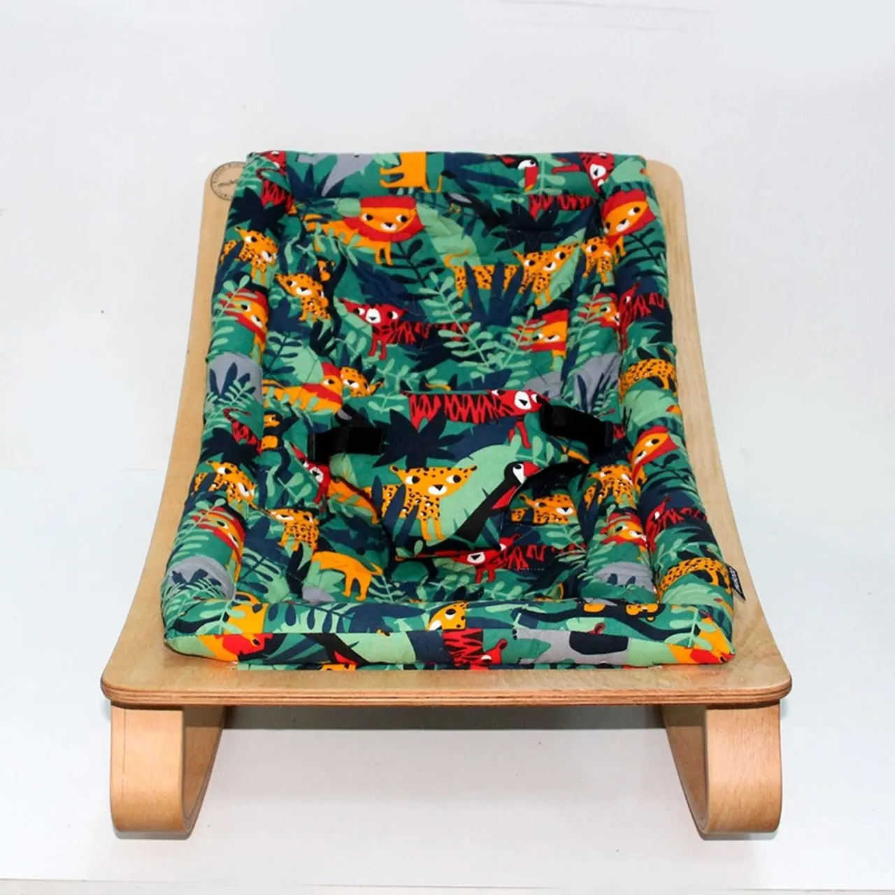 

Jaju Baby Wooden Baby Cradle Safari, Rockable Wooden Baby Mother's Side