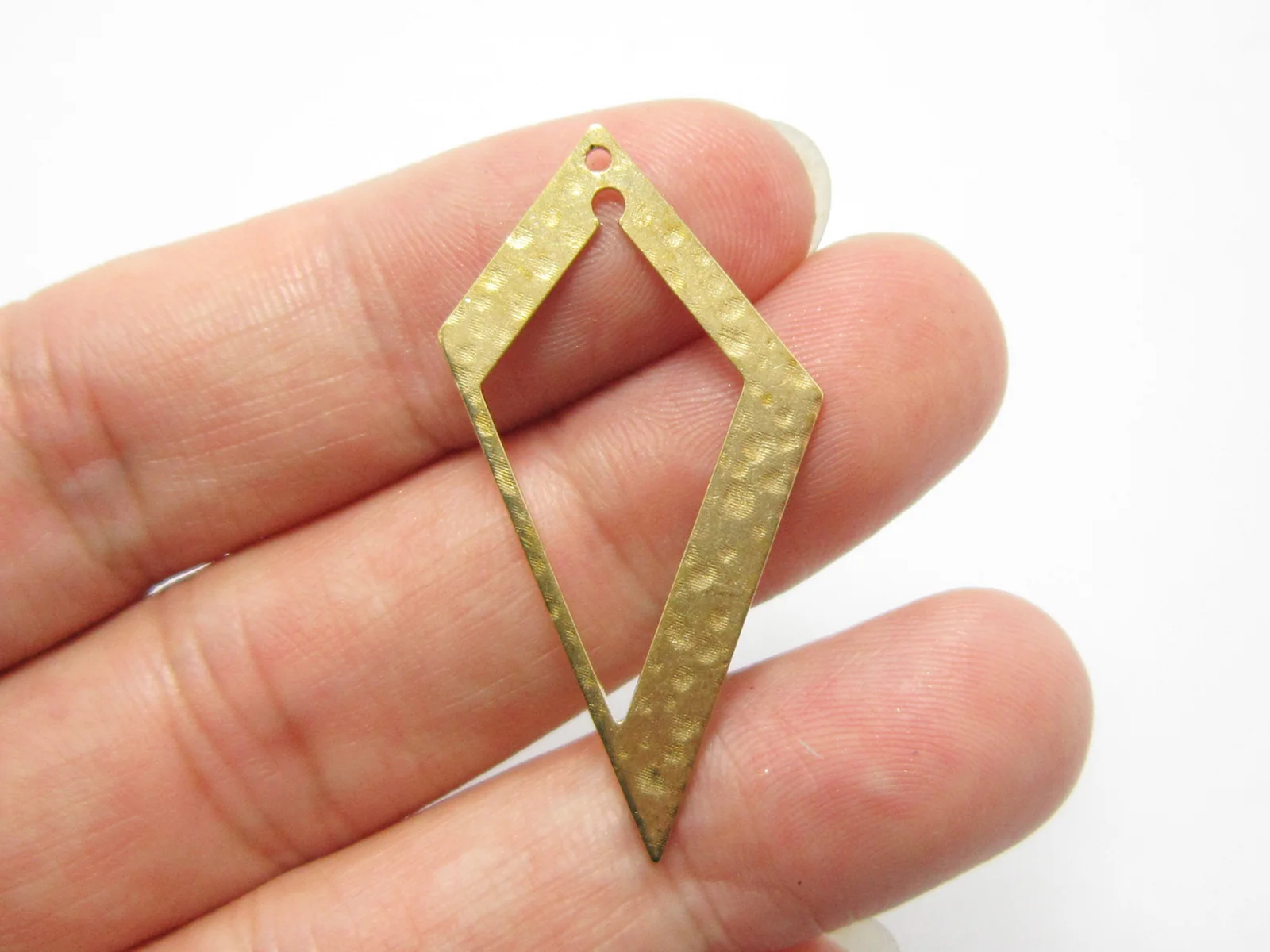 6 шт латунные Подвесные серьги в виде фурнитуры 39,6x21x0,9 мм, Очаровательная Геометрическая фурнитура в форме ромба-R1381