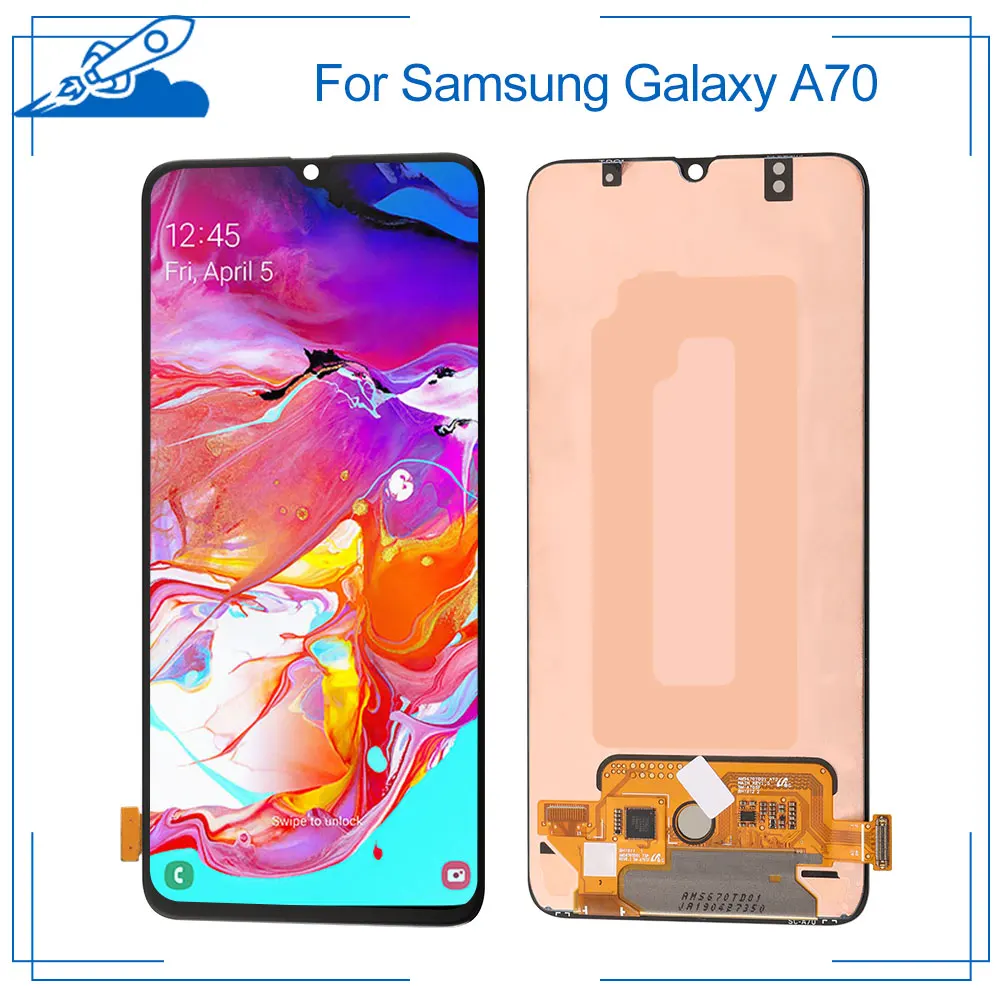 100% OEM AMOLED For Samsung Galaxy A70 LCD Touch Screen amoled Display Digitize Assembly Replacement Frame NO Dead Pixel Shadows
