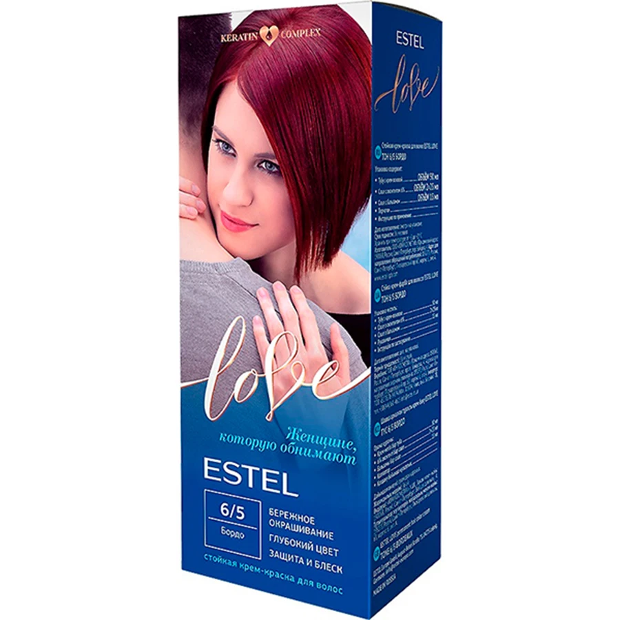 Estel Love Крем-краска стойкая для волос (50/2х25/15+перч), тон 6/5 бордо