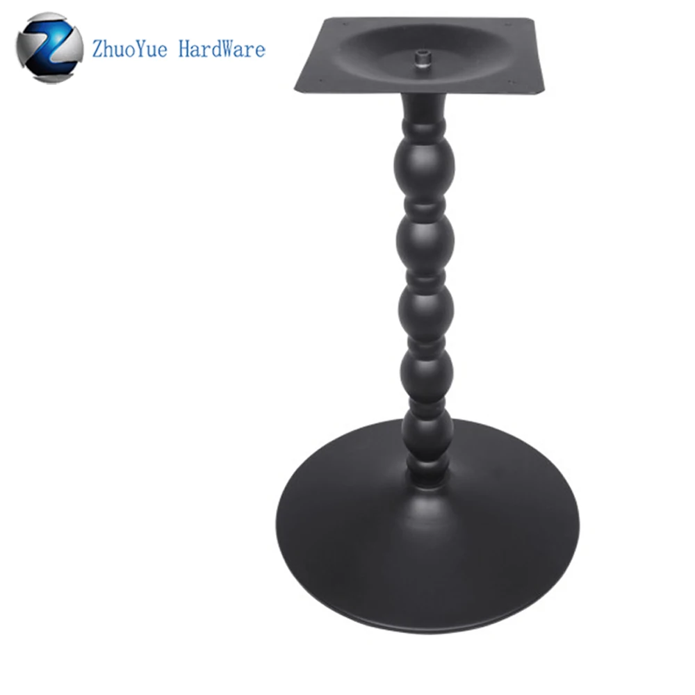 Стол круглый из черного литого алюминия для конференц зала|Мебельные ножки| |