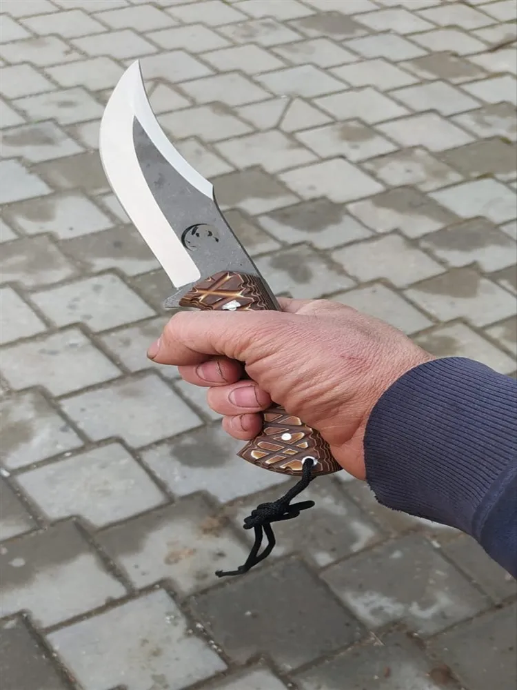 

Rhino Handmade tactical fixed knives camping outdoor tools survival bushcraft werzalit handle 4116 steel sharp combat blade kukr
