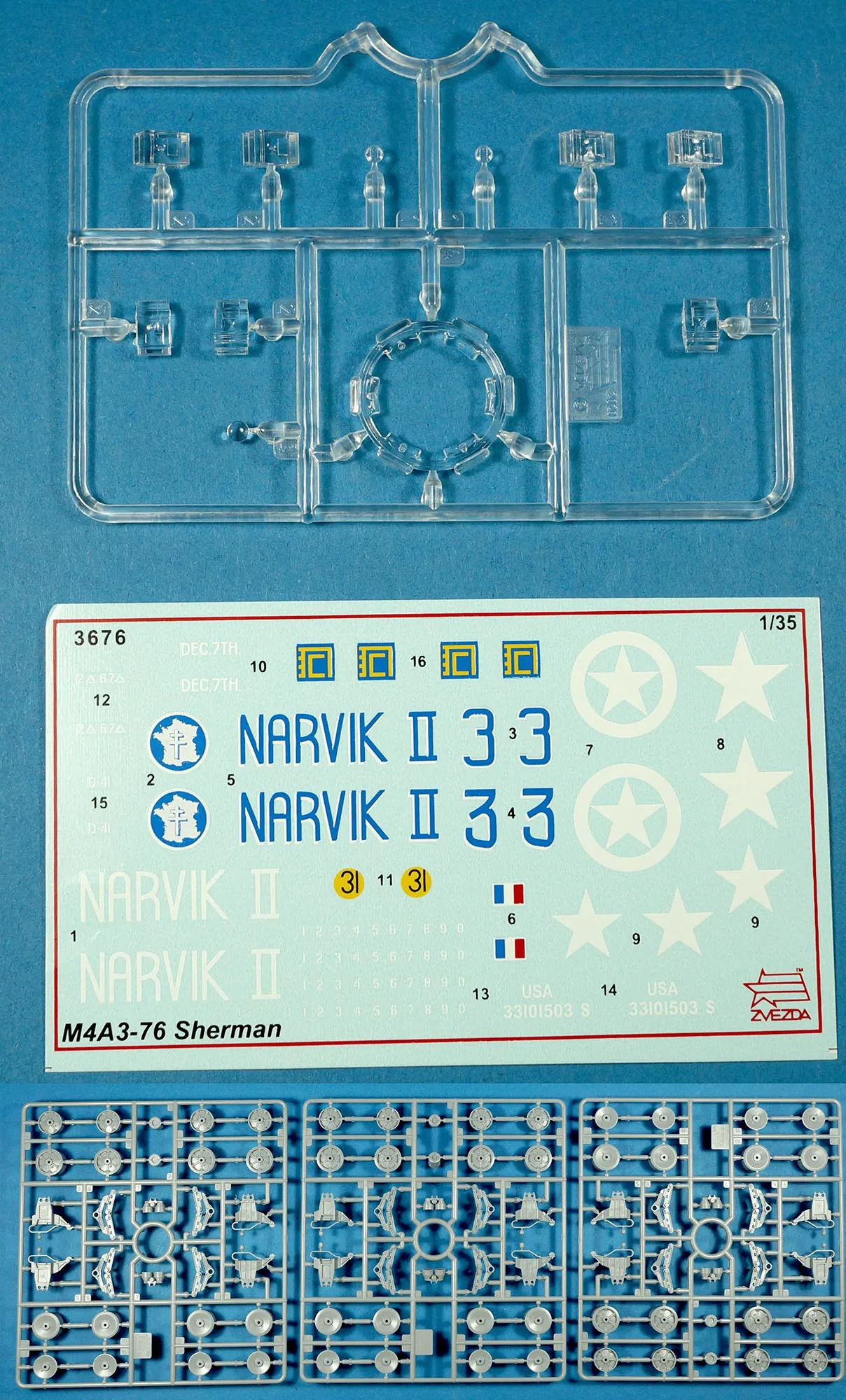 Zvezda 3676 M4A3(76)W &quotSherman" /средний танк/ 1/35 |