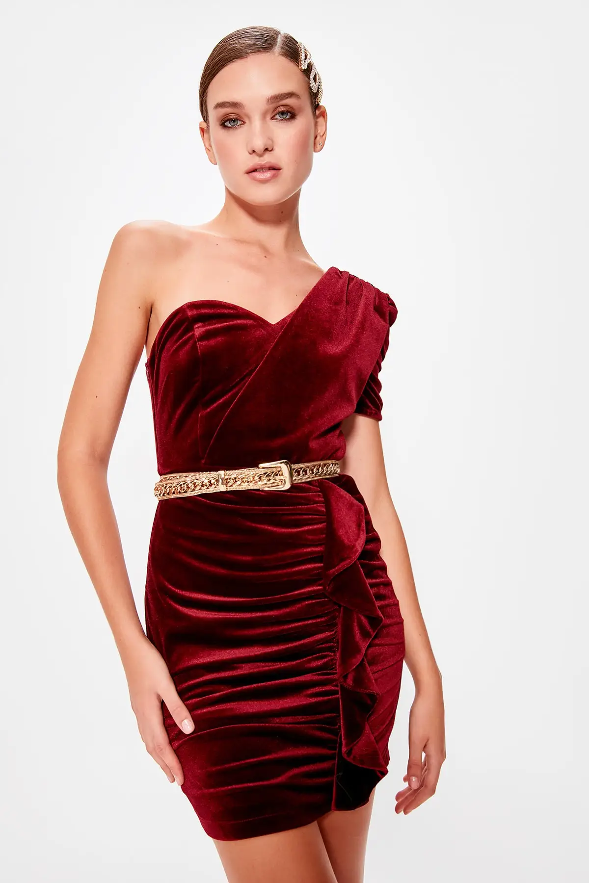 

Trendyol Flywheel Single Detailed Sleeve Dress TPRAW20EL0797