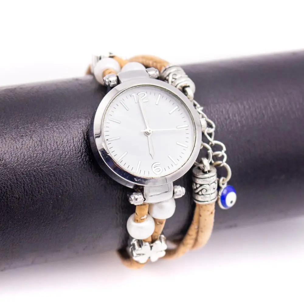 Пробковый ремешок для женских часов натурального цвета | Наручные часы