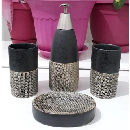 

4 Pieces Ceramic Liquid Soap Dispenser Bathroom Set Toothbrush Solid Soap Dispenser Accessories 2020 Luxury