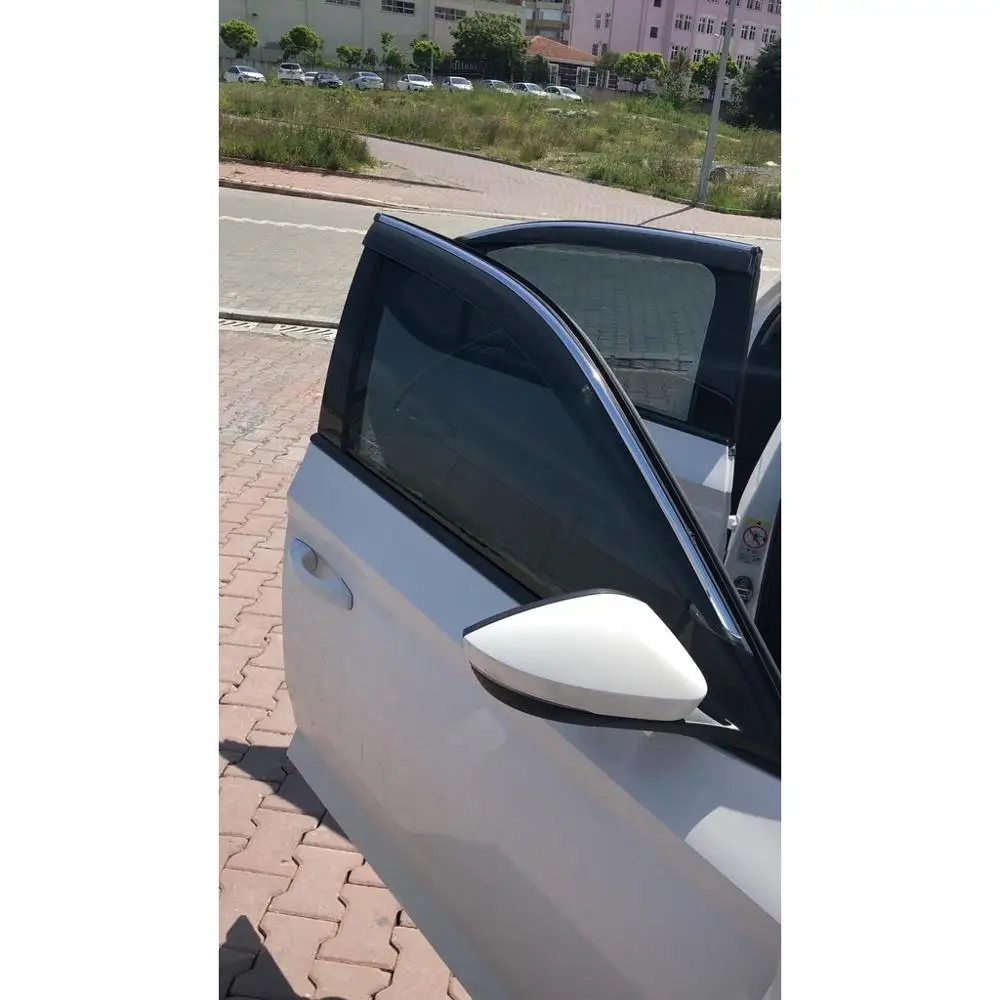 Защитные дефлекторы окон из хромированной стали для Dacia Duster, 4 шт., 2010-2017, автомобильные аксессуары.