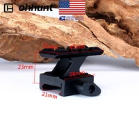 ship from usa ohhunt high profile compact 3 slots picatinny weaver rail tactical red dot sight riser mount for hunting accessori