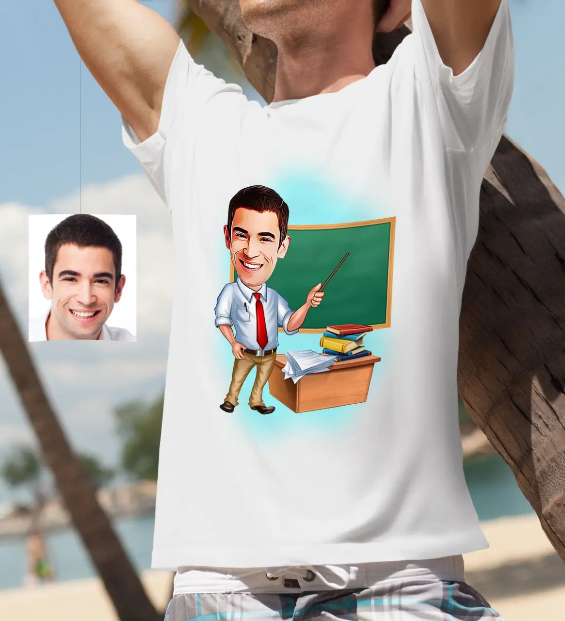 Персональный белый T-Shirt-1 с героями мультфильмов | Дом и сад