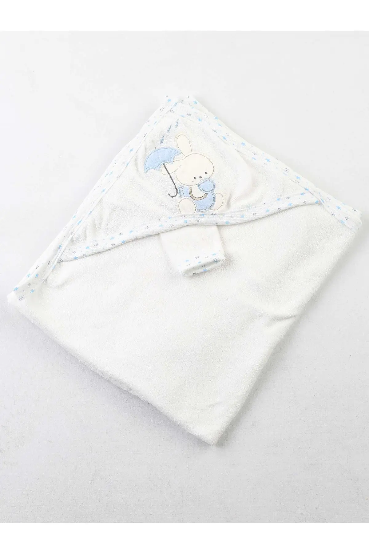 Голубое белое детское Хлопковое полотенце для ванны |