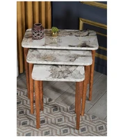 scandinavian modern nesting table 3 pieces coffee sofa corner table bedside marble pattern rectangle living room furniture