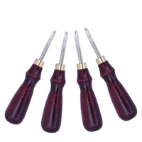 1pc 0 81 01 21 5mm leather edge beveler skiving beveling knife cutting hand craft tool with wood handle leather working set