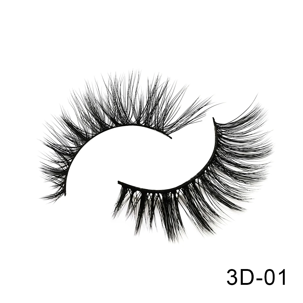 3D-01 6 пар Friholl. m Искусственные норковые ресницы натуральные длинные ресницы ручной работы макияж 25 мм Искусственные норковые ресницы 3D синтетические шелковые накладные ресницы - Цвет: 3D-01